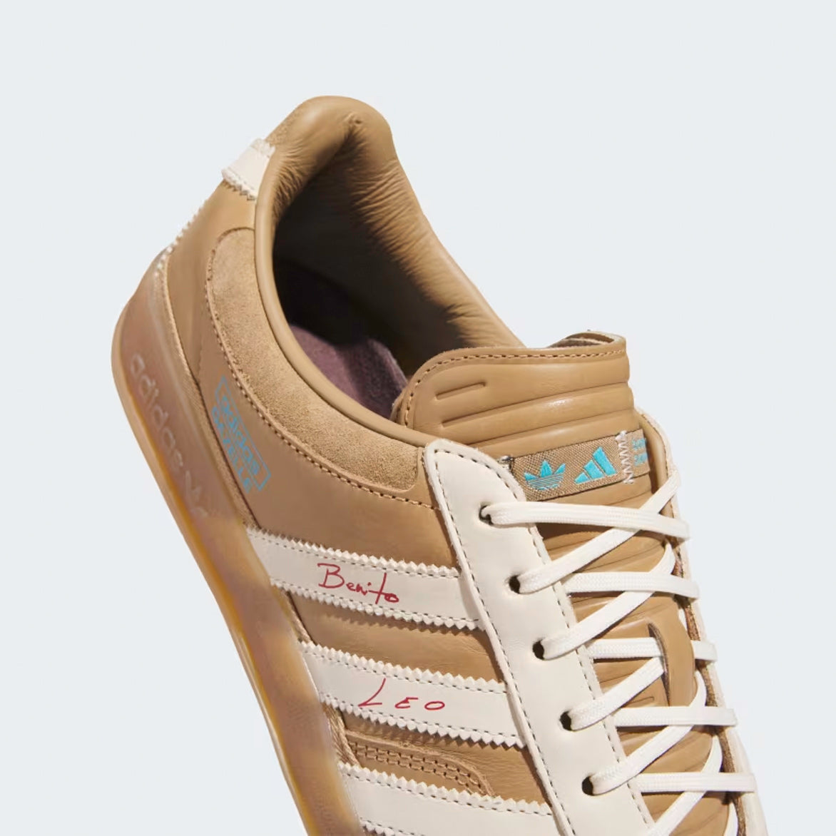 BAD BUNNY X LEO MESSI X ADIDAS GAZELLE INDOOR - CARDBOARD / CREAM WHITE / WILD BROWN