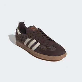 SAMBA OG "HARRIS TWEED" - DARK BROWN / CREAM WHITE