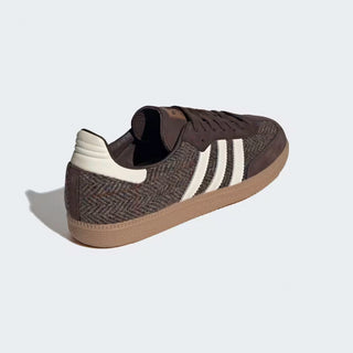 SAMBA OG "HARRIS TWEED" - DARK BROWN / CREAM WHITE