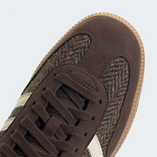 SAMBA OG "HARRIS TWEED" - DARK BROWN / CREAM WHITE