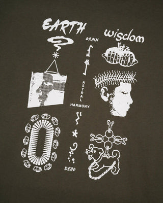 EARTH WISDOM LONG SLEEVE SHIRT - DARK GREEN