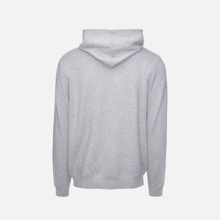 MERINO WOOL BLEND HOODED SWEATER - HEATHER