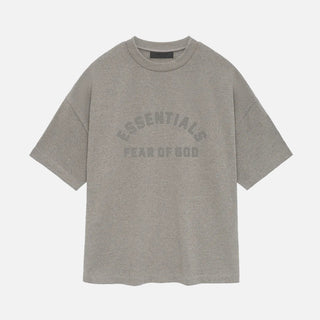 ESSENTIALS S/S HEAVY TEE - HEATHER GREY