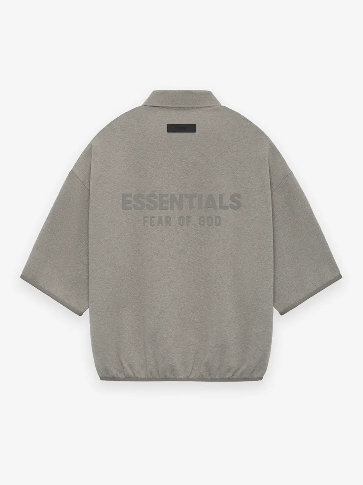 ESSENTIALS 3/4 SLEEVE POLO - HEATHER GREY