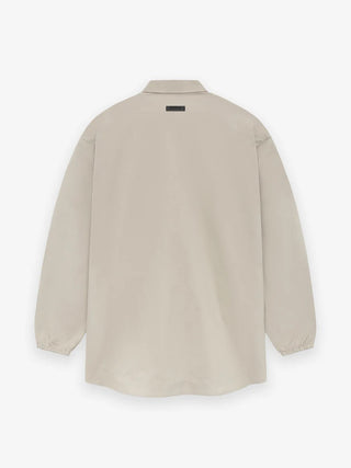 ESSENTIALS COTTON TWILL OVERSHIRT - MINK