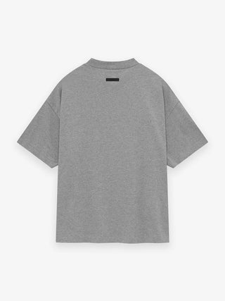 ESSENTIALS JERSEY CREWNECK TEE - DARK HEATHER