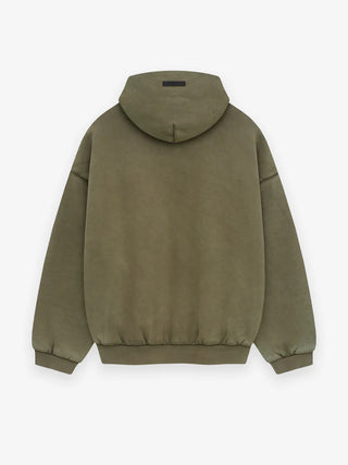 ESSENTIALS HEAVY FLEECE HOODIE - MILITARY