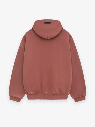 ESSENTIALS HEAVY FLEECE HOODIE - CRIMSON