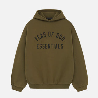 ESSENTIALS FLEECE HOODIE - OLIVE