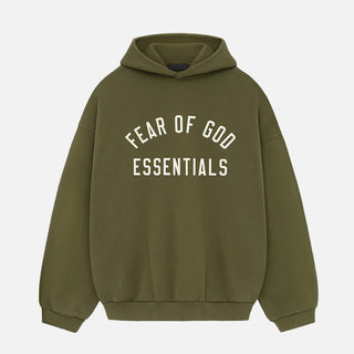 ESSENTIALS FLEECE HOODIE - MILITARY