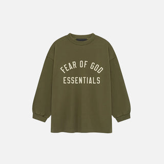 KIDS ESSENTIALS JERSEY LONG SLEEVE TEE - MILITARY