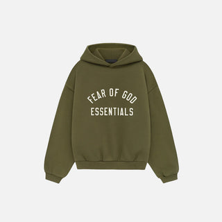 ESSENTIALS KIDS FLEECE HOODIE - MILITARY