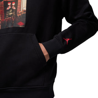 JORDAN JUMPMAN "CHIMNEY" FLEECE HOODIE - BLACK