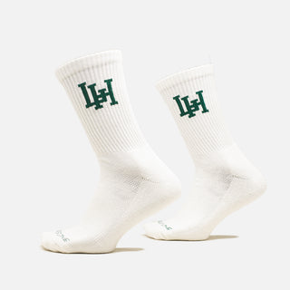 LH INTERLOCK SOCK - NATURAL / GREEN