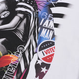 CHUCK STYLES "VOTE OUR FUTURE" MURAL TEE - WHITE