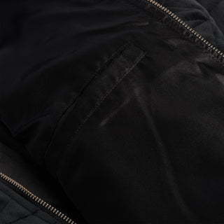 VELOUR BOMBER JACKET - BLACK