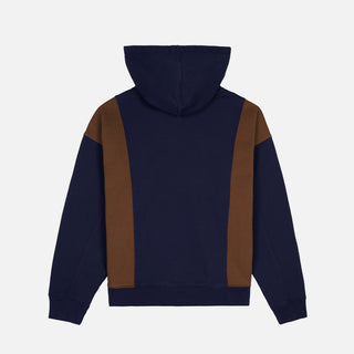 MENDOZA CROPPED HOODED SWEATSHIRT - NAVY