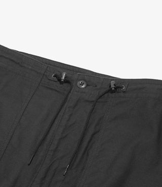 STRING FATIGUE PANT BACK SATEEN - BLACK