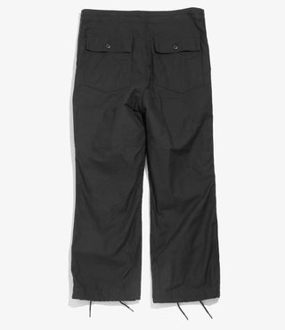 STRING FATIGUE PANT BACK SATEEN - BLACK