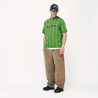 STRIPED SS KNIT - GREEN