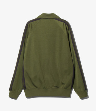 TRACK JACKET POLY SMOOTH - OLIVE