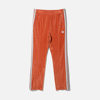 NARROW TRACK PANT C/PE VELOUR - BRICK