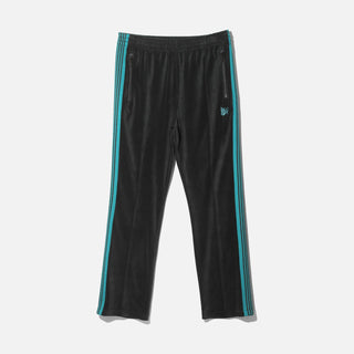 NARROW TRACK PANT C/PE VELOUR - BLACK