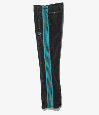 NARROW TRACK PANT C/PE VELOUR - BLACK