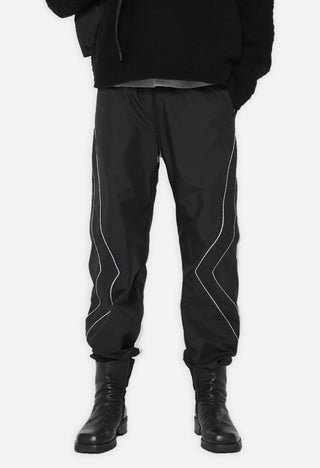 PANELLED NYLON PANT - BLACK