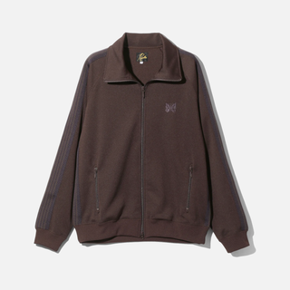 TRACK JACKET POLY SMOOTH - BROWN