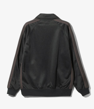 TRACK JACKET POLY SMOOTH - BLACK