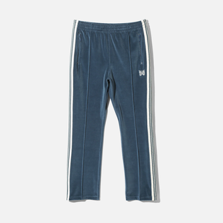 NARROW TRACK PANT VELOUR - BLUE