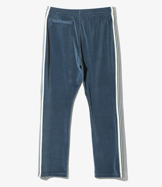 NARROW TRACK PANT VELOUR - BLUE