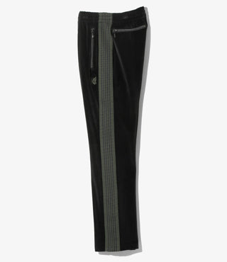 NARROW TRACK PANT VELOUR - BLACK