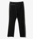 NARROW TRACK PANT VELOUR - BLACK