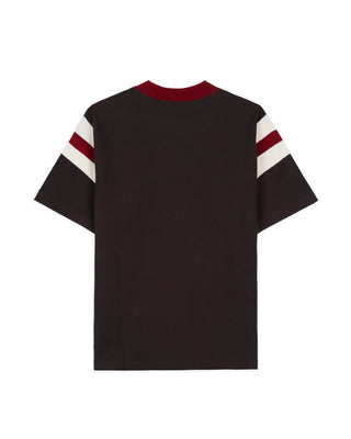 SLUBBY FOOTBALL SHIRT - BROWN