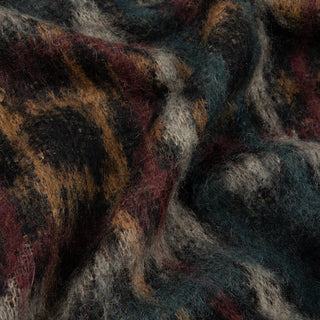 PLAID MOHAIR KNIT - BLACK