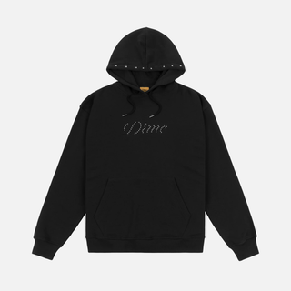 CURSIVE FRENCH TERRY HOODIE - BLACK