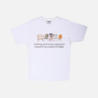 REC PHILLY X LAPSTONE "A SEAT AT THE TABLE" TEE - WHITE