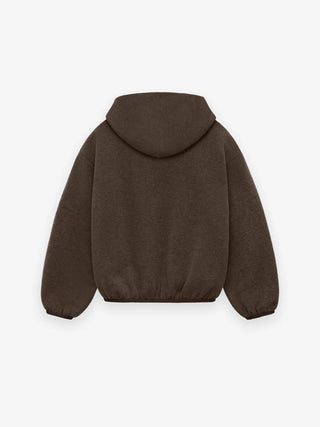 KIDS ESSENTIALS HOODIE - HEATHER WOOD