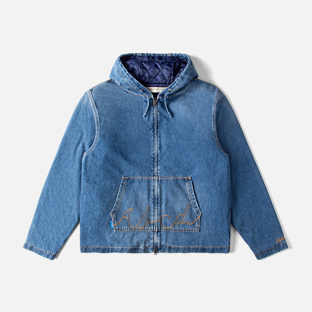 Hooded denim jacket - Denim blue/Grey - Men | H&M IN