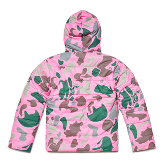 MILITARY CAMO PUFFER JACKET - PINK