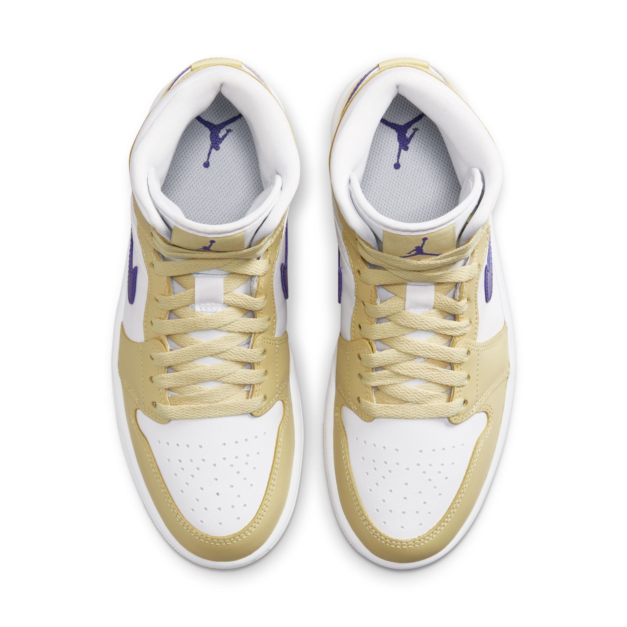 WMNS AIR JORDAN 1 MID - LEMON WASH / WHITE / LAPIS