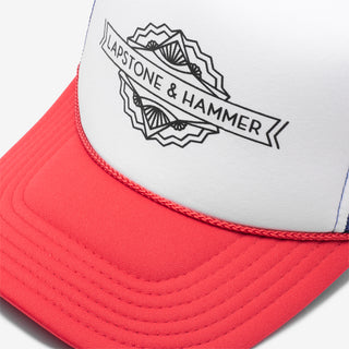 LAPSTONE TRUCKER HAT - ROYAL / RED