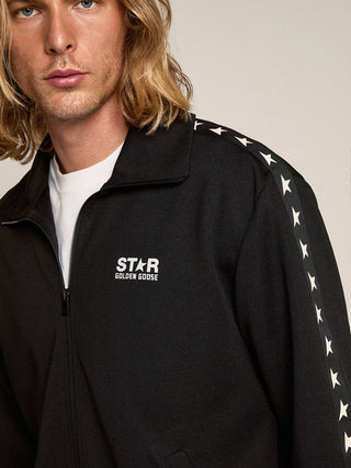 DENIS STAR TRACK JACKET - BLACK / WHITE