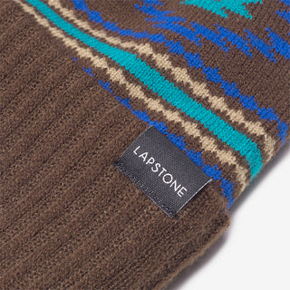 LAPSTONE INTARSIA KNIT BEANIE - BROWN