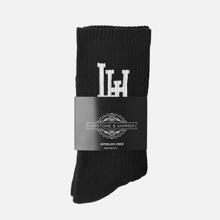 LH INTERLOCK SOCK - BLACK