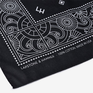 LAPSTONE MEDALLION DECO BANDANA - BLACK