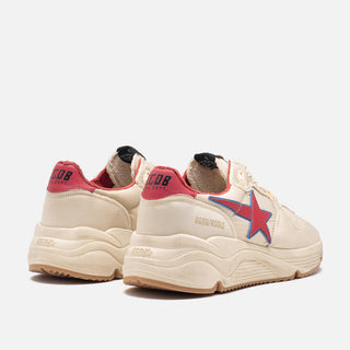 RUNNING SOLE NYLON UPPER TRIMS - BEIGE / RED