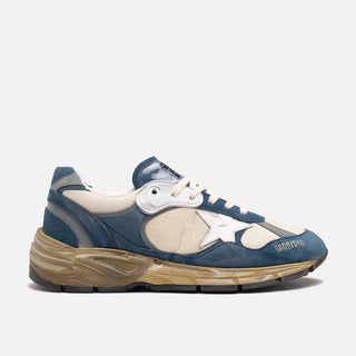 RUNNING DAD NYLON AND SUEDE - BEIGE / BLUE / WHITE / SILVER